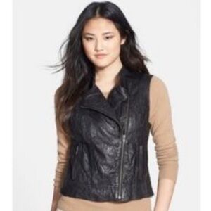 NWT fitted leather vest